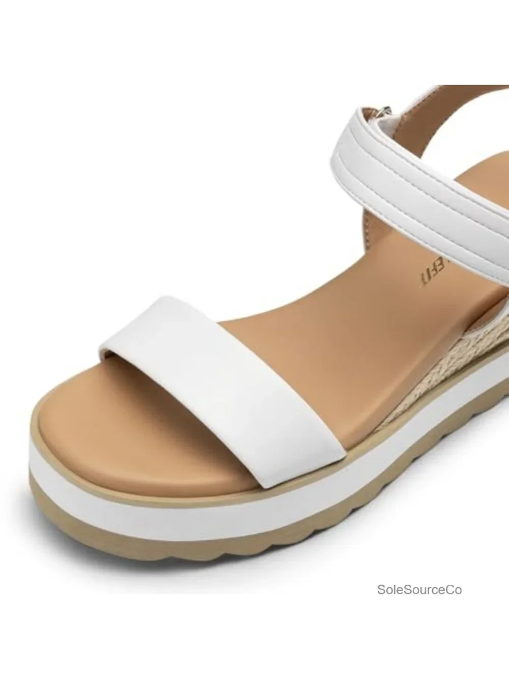 Women's Espadrille Wedge Sandals with Adjustable Strap, Cushioned Footbed, PU